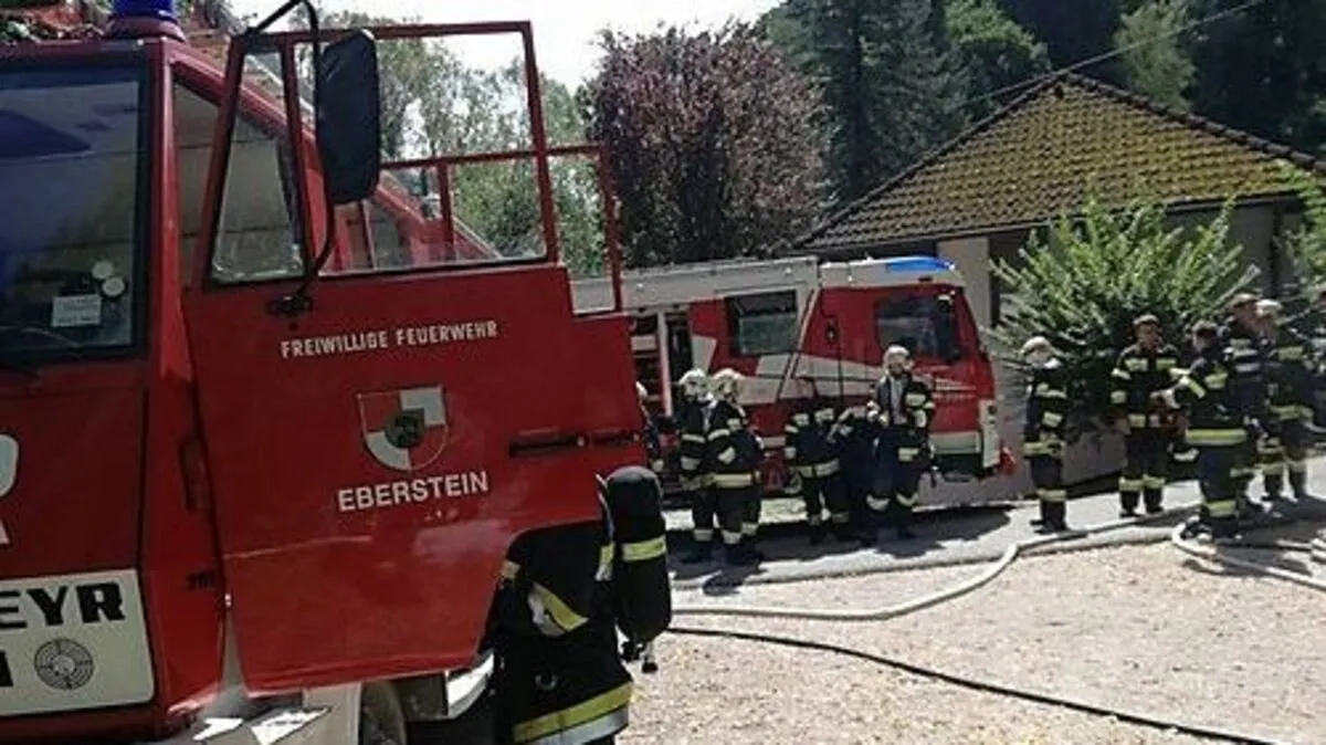 Die Feuerwehr Eberstein war auch im Brandeinsatz