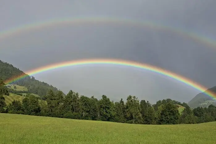 Auch in Oberwölz war er zu sehen, der doppelte Regenbogen