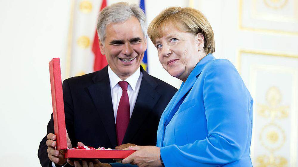 Werner Faymann und Angela Merkel