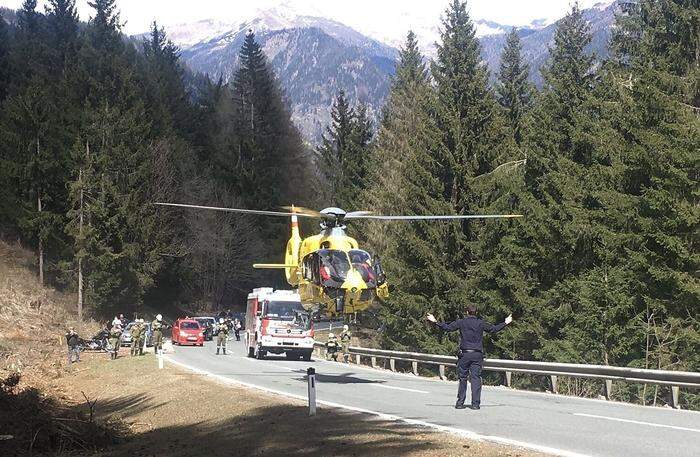 Die Frau wurde mit dem Rettungshubschrauber C7 ins Spital geflogen