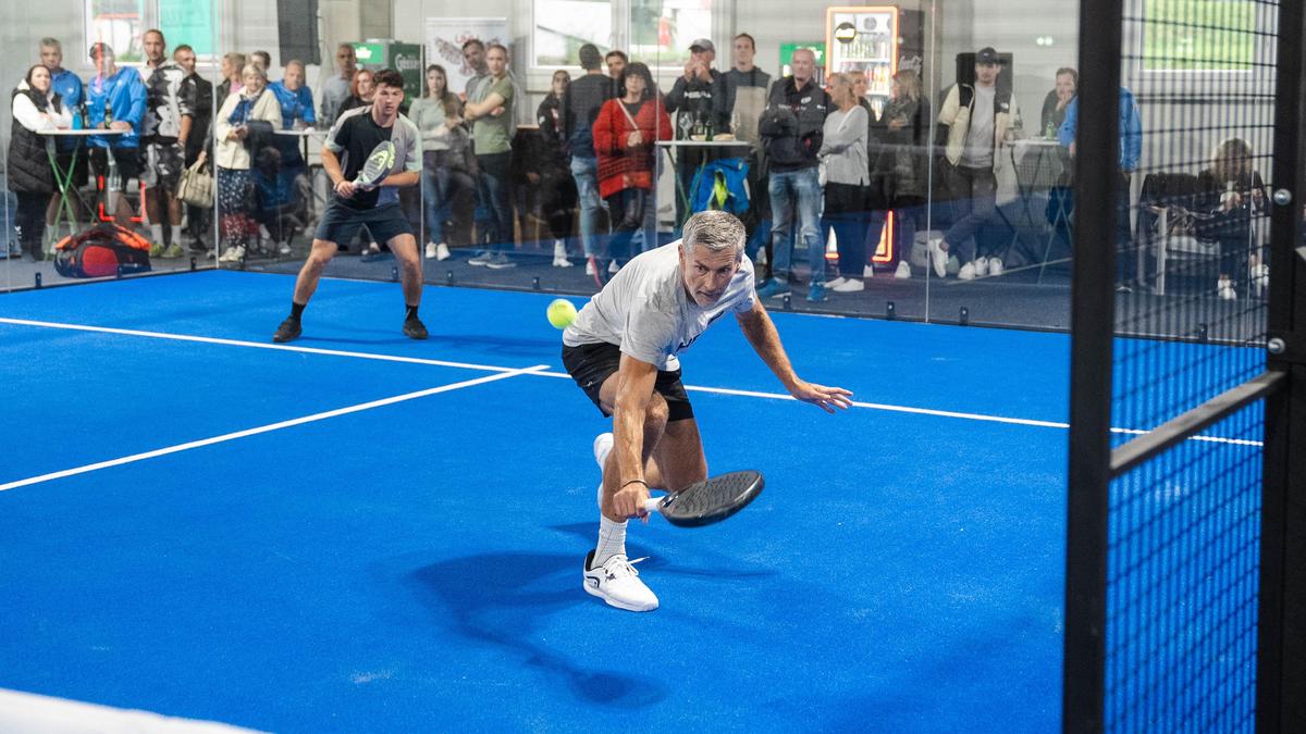 Bei der Eröffnung zeigten Österreichs Top-Spieler Moritz Felber (links) und Michael Brus ihr Können.