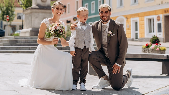 Franziska und Gerd Loibnegger mit Sohn Jonathan (5)