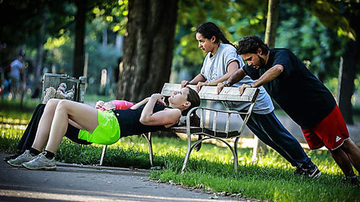 Training im Freien: Die Grazer lieben es!