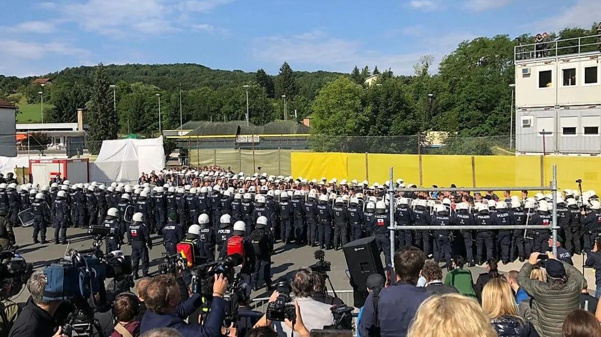 Grenzschutzübung in Spielfeld hat begonnen