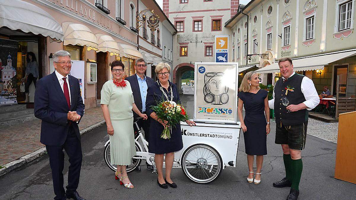 Landeshauptmann Peter Kaiser, Obfrau Heidi Penker, Johannes Krämmer, Geschäftsführerin Erika Schuster, Botschafterin Cristina Fraile, Bürgermeister Josef Jury