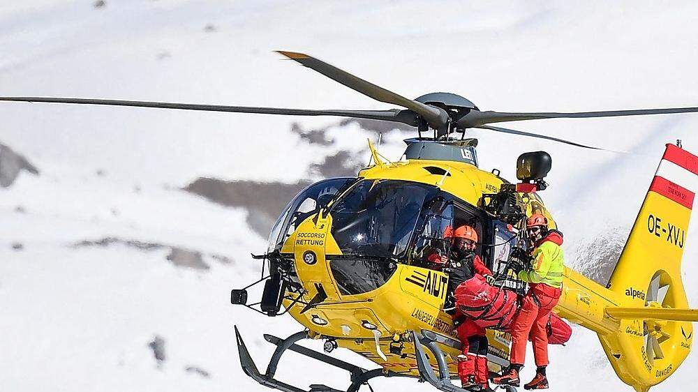 Rosina Schneeberger musste mit dem Helikopter atransportiert werden