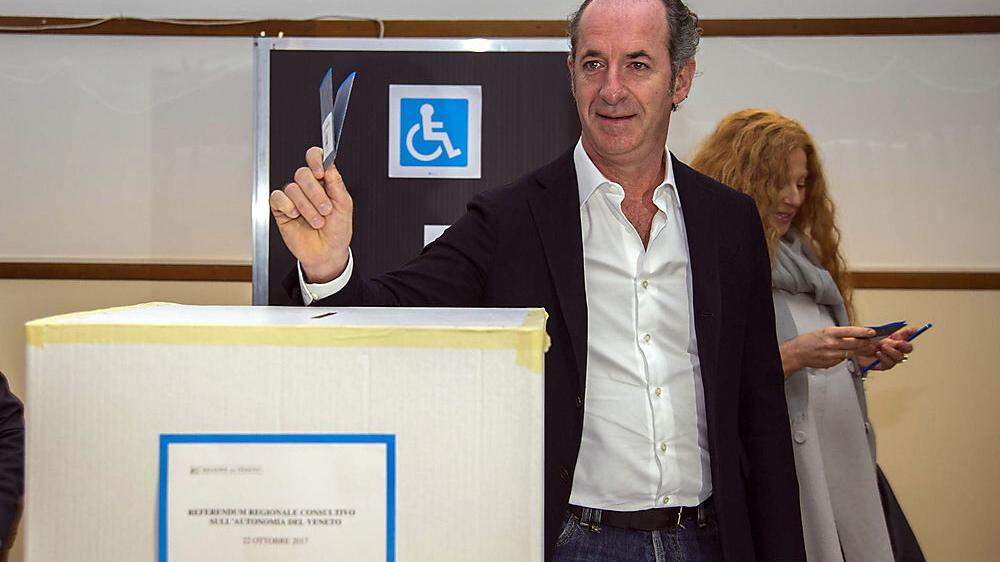 Veneto-Präsident Luca Zaia bei der Stimmabgabe