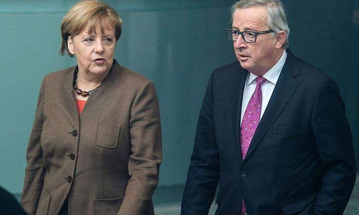 Merkel mit Juncker 