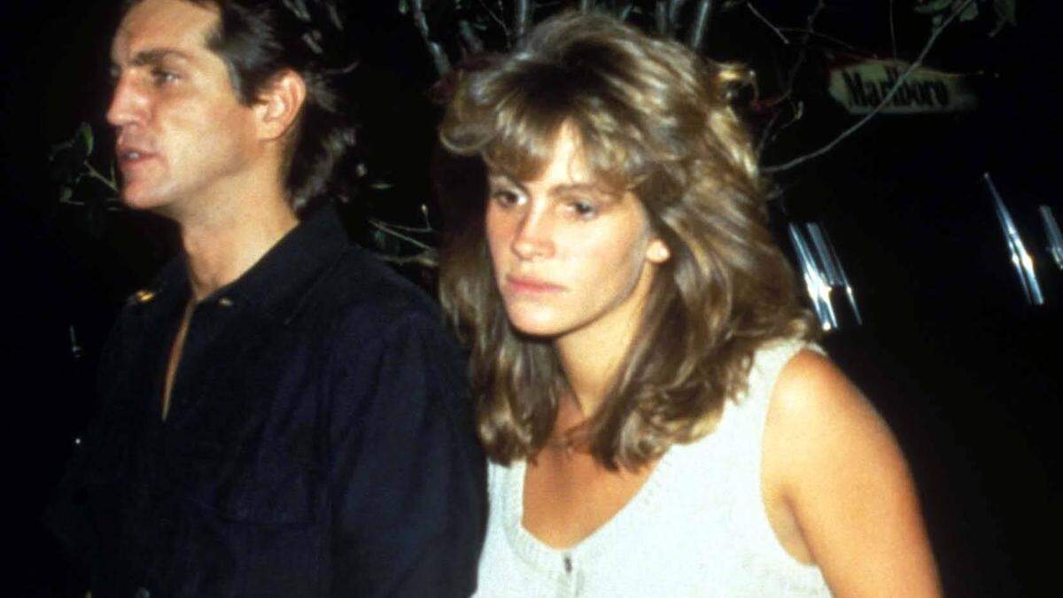 Julia und Eric Roberts im Jahr 1986