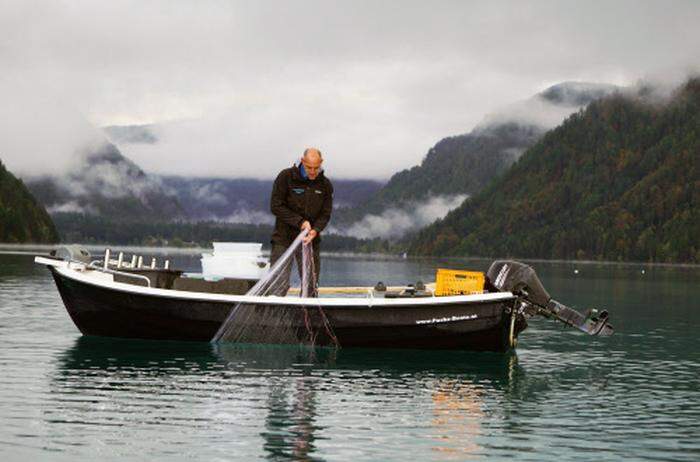 Fischökologe Martin Müller auf dem Weissense