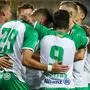 ZAPORIZHIA,UKRAINE,26.AUG.21 - SOCCER - UEFA Europa League play off, Zorya Luhansk vs SK Rapid Wien. Image shows the rejoicing of the rejoicing of Ercan Kara,Taxiarchis Fountas and Lion Schuster (Rapid).
Photo: GEPA pictures/ Philipp Brem