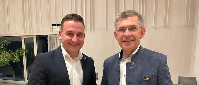 Der Regionsvorsitzende Michael Wagner (l.) und sein Stellvertreter Franz Fartek (r.) unterstützen eine Rückkehr von „RA“ nicht (Archivbild)