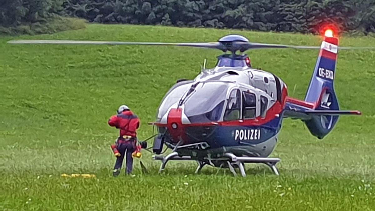 Auch ein  Polizeihubschrauber, (Archivbild) nahm an der Suchaktion teil