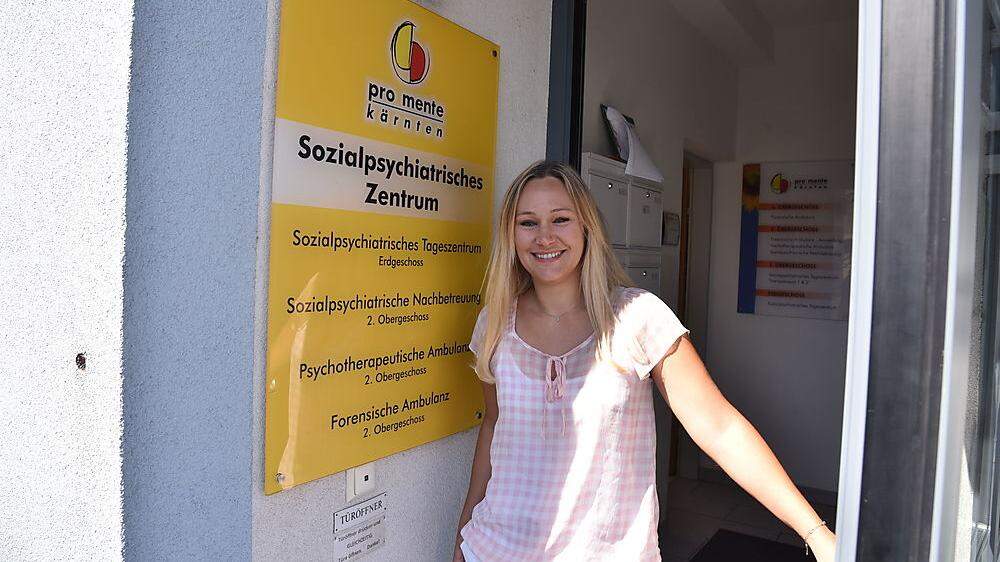 Daniela Kosch beim Pro Mente Stützpunkt in der Kolpinggasse.