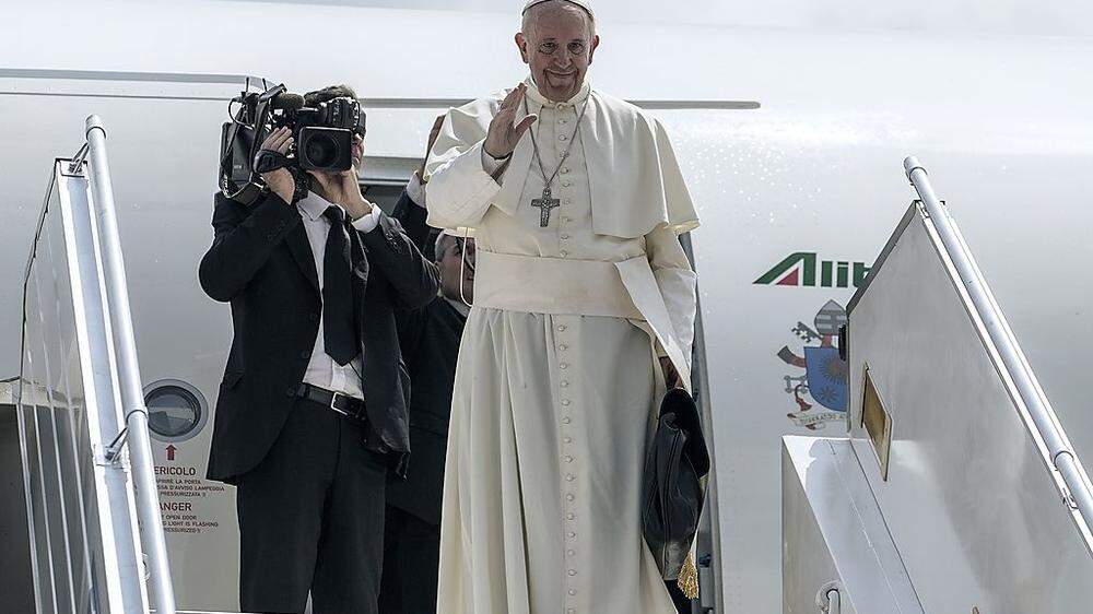 Papst Franziskus ist auf dem Rückweg nach Rom