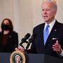 US-Präsident Joe Biden (im Hintergrund: Vize-Präsidentin Kamala Harris)