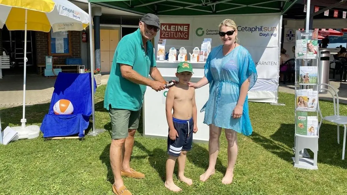 Dermatologe Max Wutte konnte Matthias und Christina Klinar beruhigen - keine Hautauffälligkeiten