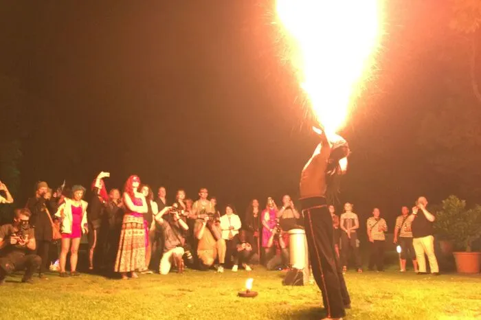 Die Zuschauer waren begeistert von der Feuershow