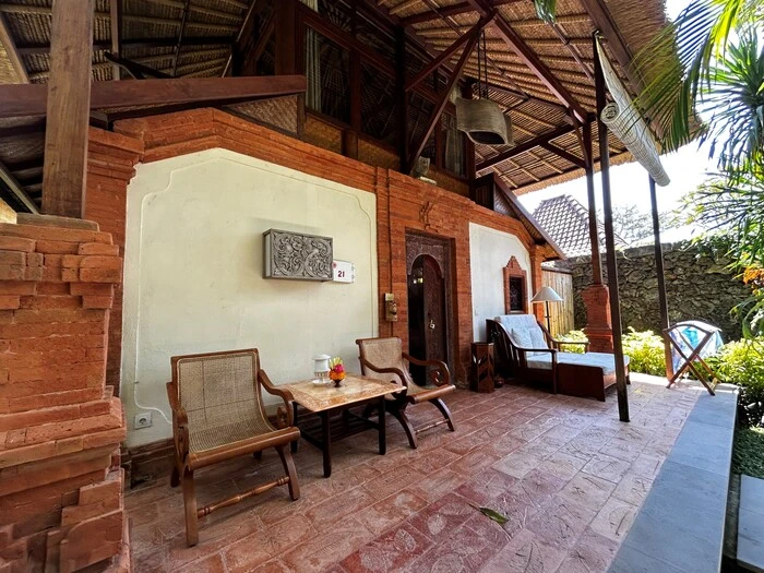 Welche Lieder auch immer hier entstanden sind: Terrasse von Bungalow 21