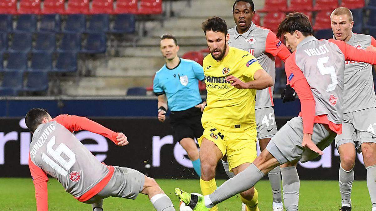 Salzburg konnte die Villarreal-Spieler nicht stoppen