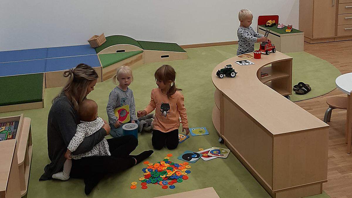 Schon in Betrieb ist die neue Kinderkrippe in Ludersdorf-Wilfersdorf