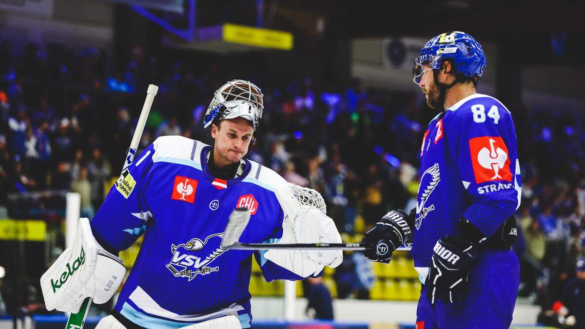 JP Lamoureux und Andrew Desjardins sind zwei Schlüsselspieler bei den Villacher Adlern	 