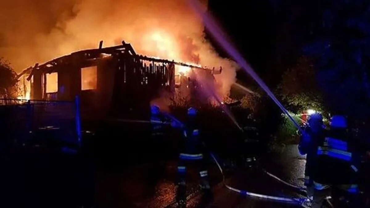 Das Gebäude stand in Vollbrand