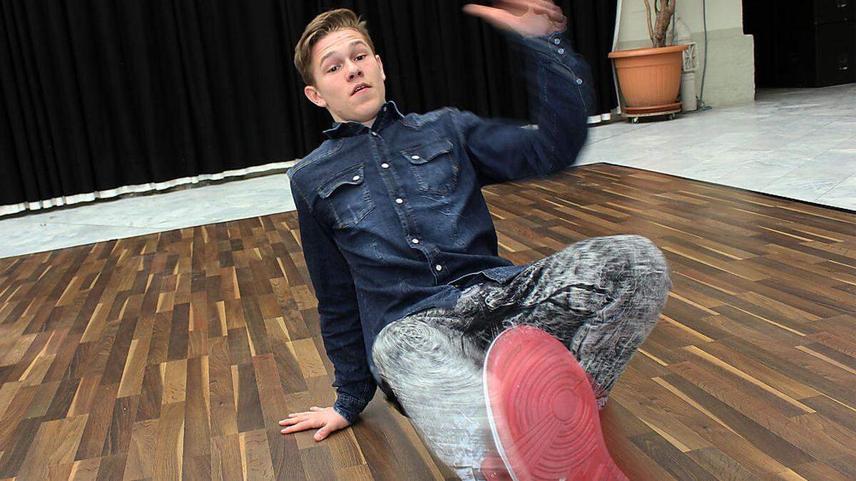 Breakdancer und Hip Hopper Raphael Maier (16) aus Bodensdorf will sich mit internationalen Größen messen