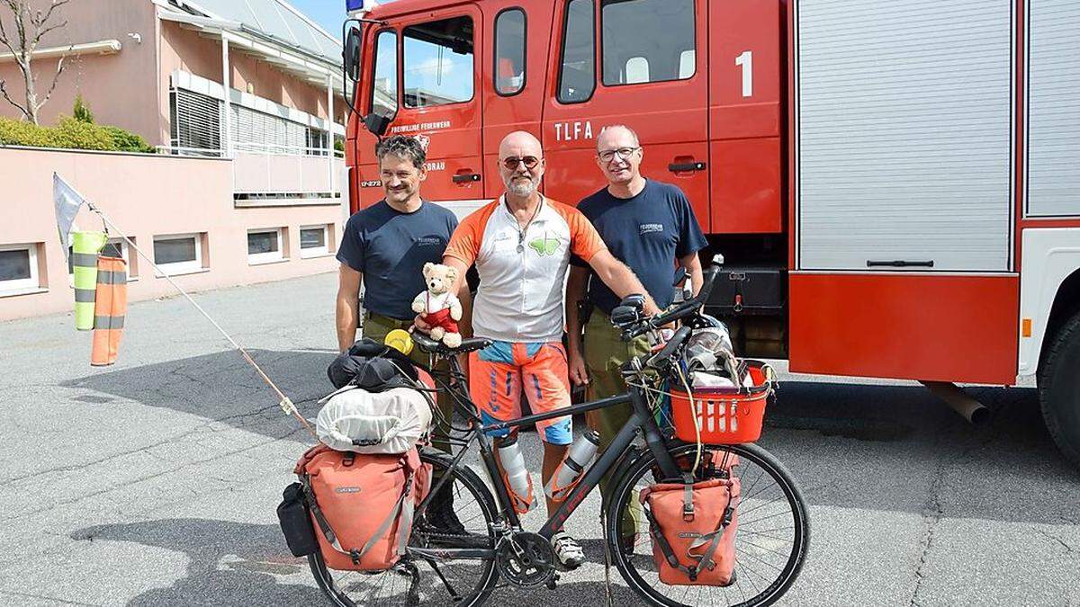 Feuerwehrmann Jörg Richter zu Besuch bei der FF Spittal