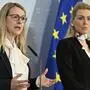 Wirtschaftsministerin Margarete Schramböck (ÖVP), Arbeitsministerin Christine Aschbacher (ÖVP) 