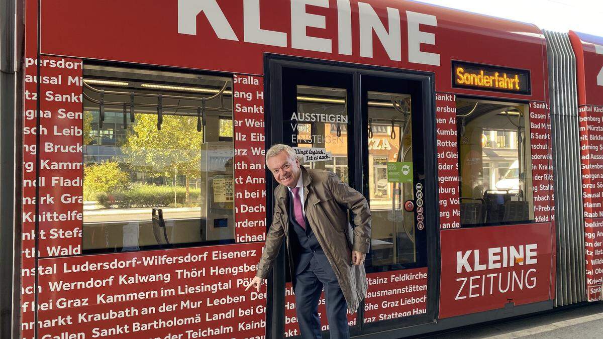 Landesrat Anton Lsng hat seine Heimatstadt Leoben gleich gefunden