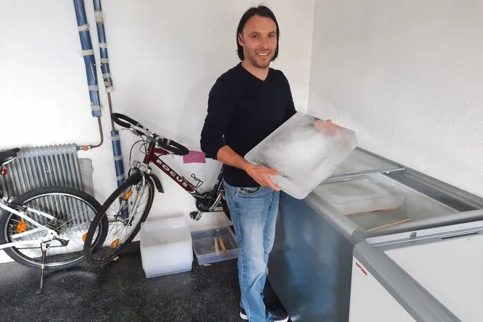 Das Eis erzeugt Mausser selbst in einer Gefriertruhe.