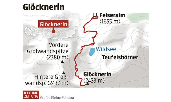 Die Route auf die Glöcknerin