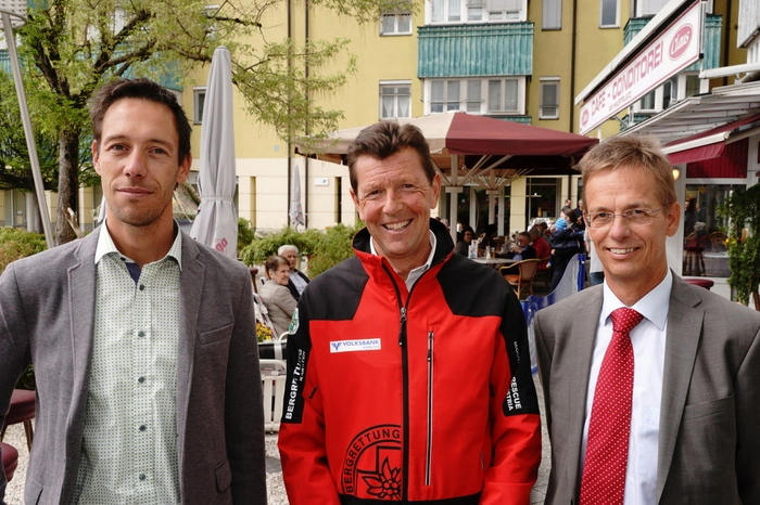 Markus Lerch (BH Spittal), Erwin Sackl von der Bergrettung und Straßenbauamts-Chef Horst Tuppinger. 