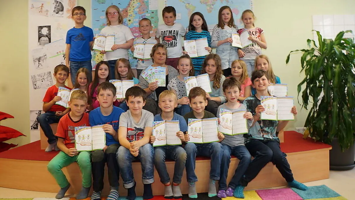 Die Kinder des Schulchores Reichenfels mit dem inkriminierten Lied