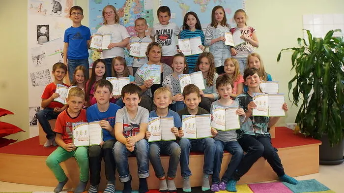 Die Kinder des Schulchores Reichenfels mit dem inkriminierten Lied