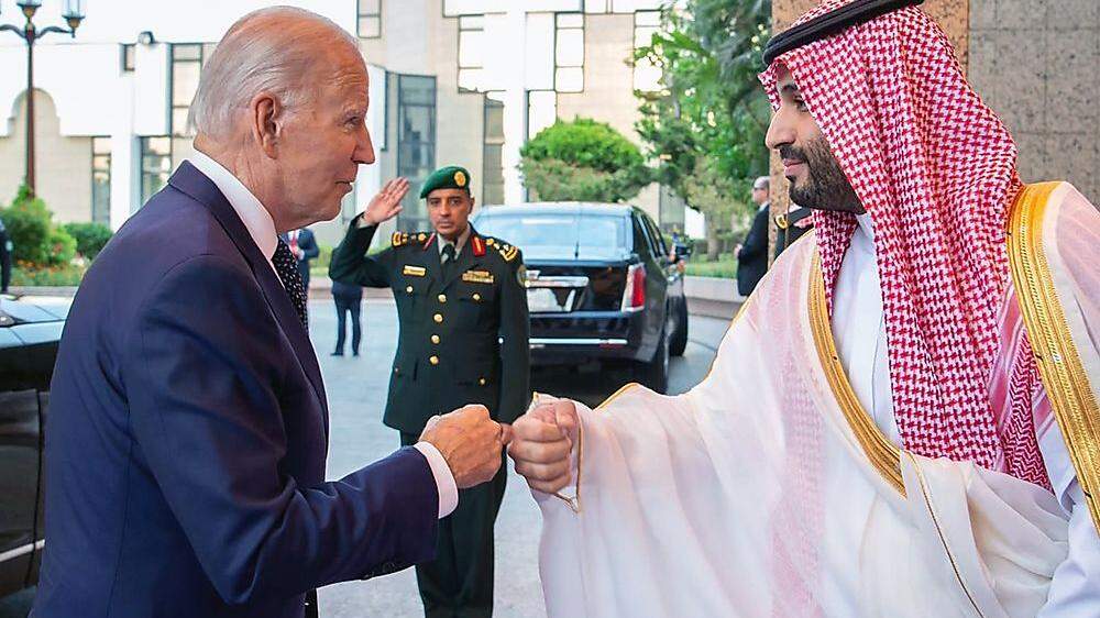 Biden mit dem umstrittenen saudischen Kronprinzen