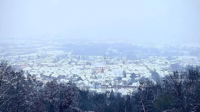 Hartberg im Schnee, fotografiert von Leserreporter Wolfgang Fleck