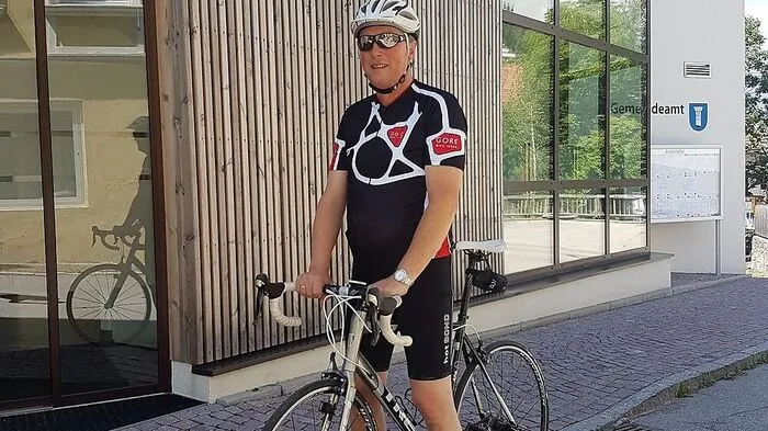Auch Josef Mair, Bürgermeister von Dölsach, radelte als einer von zwei Osttiroler Bürgermeistern mit