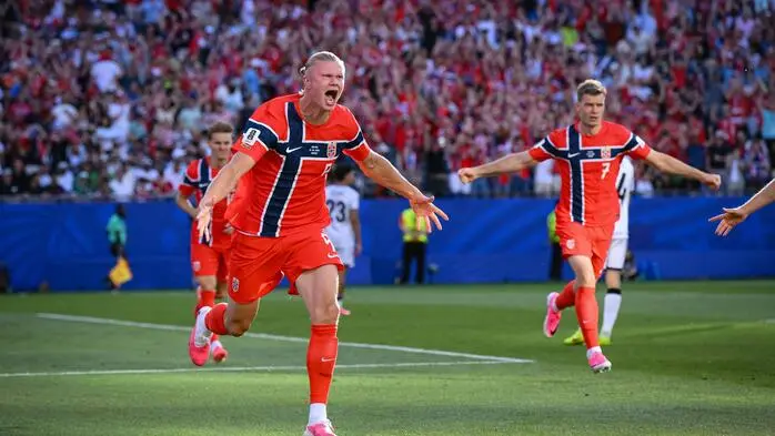 Erling Haaland jubelte über sein erstes WM-Tor