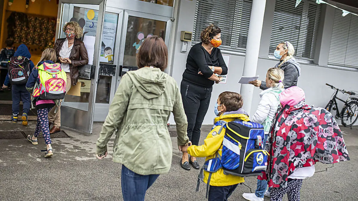 Reportage Schulalltag mit Corona-Regeln - VS13 Volksschule am Spitalberg - Klagenfurt September 2020