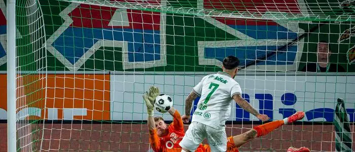 Rapids Marco Tilio scheiterte an Hearts-Goalie Beau Reus