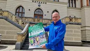 TUS-Obmann Erwin Klobasa freut sich über die nun offiziell international vermessene Strecke des Internationalen Sonnwendlaufs in Feldbach