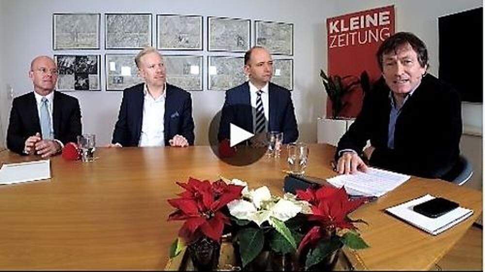 Peter Plaikner, Heimo Leposchitz und Thomas Hofer im Gespräch mit Michael Jungwirth.