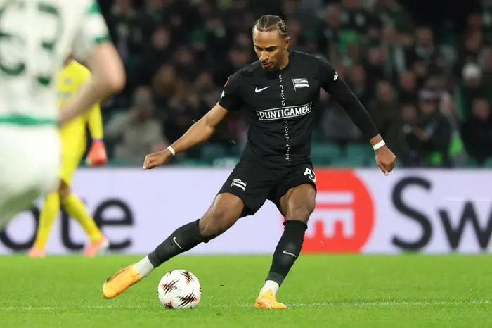 GLASGOW,SCOTLAND,23.OCT.25 - SOCCER - UEFA Europa League, Celtic Glasgow vs SK Sturm Graz. Image shows Emanuel Aiwu (Sturm).
Photo: GEPA pictures/ Chris Bauer