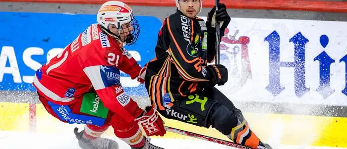 Niclas Micelli (links) mit Clay Hanus (99ers)