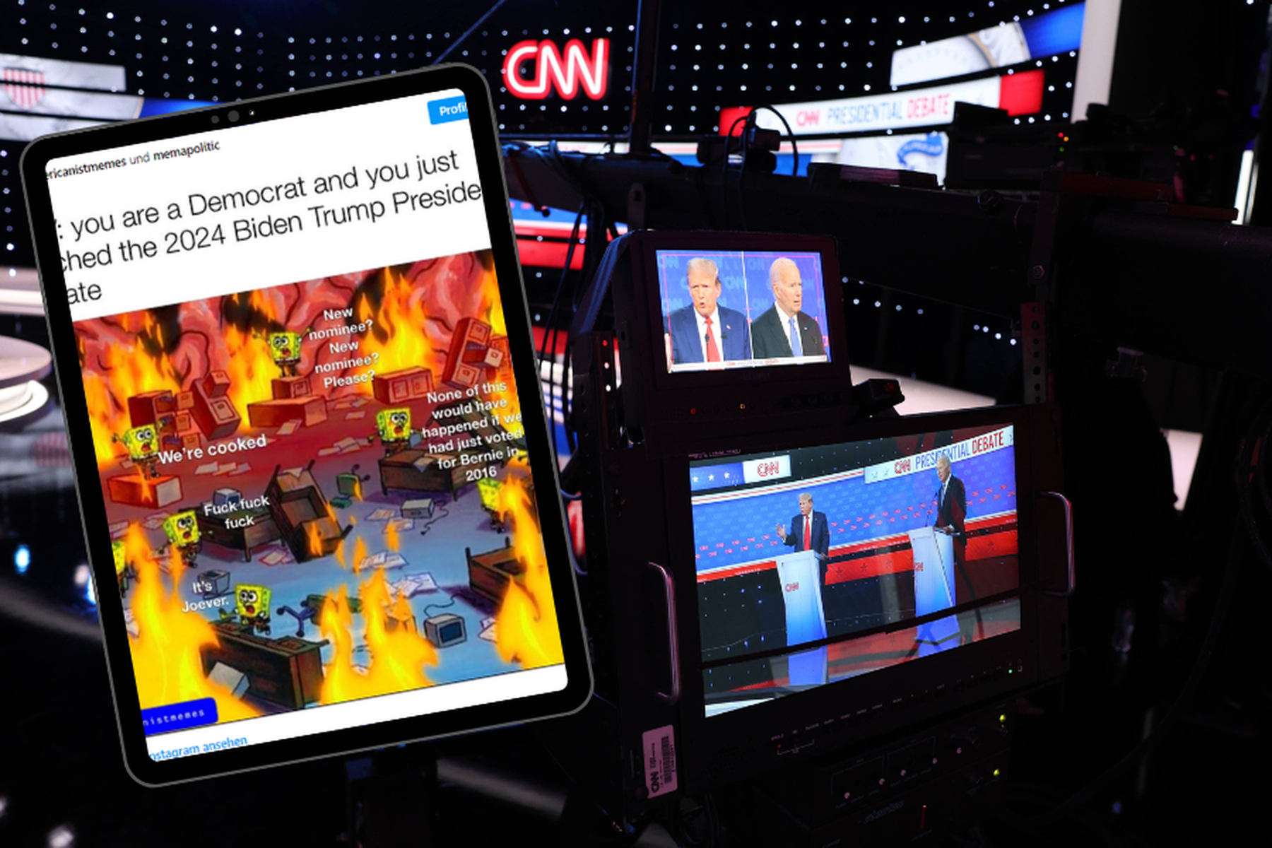Bizzares TV-Duell Joe Biden vs. Donald Trump: So reagiert das Netz