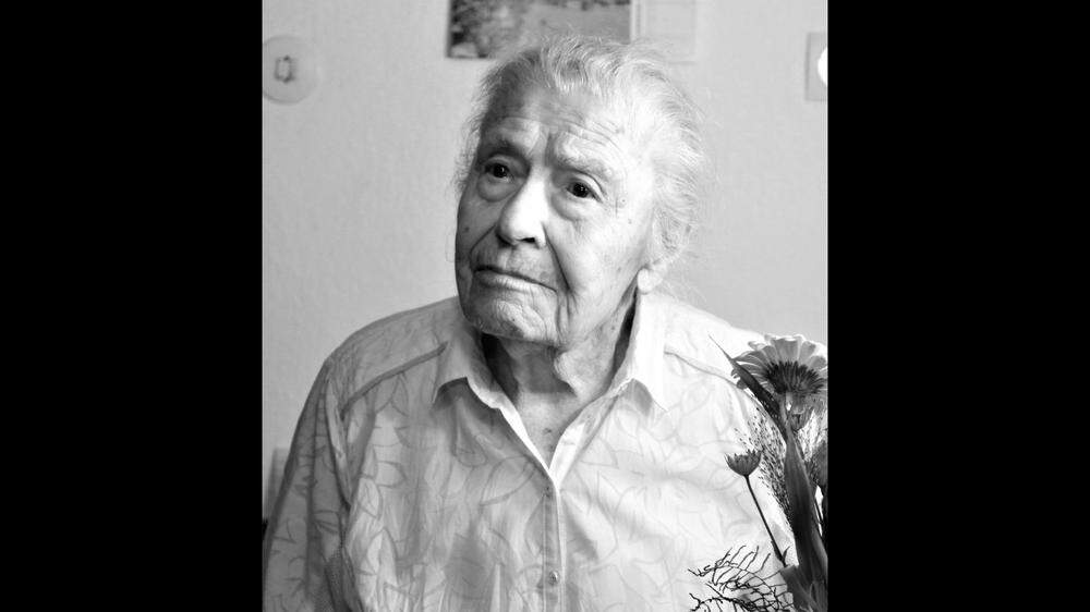 Rosa Köllner an ihrem 106. Geburtstag