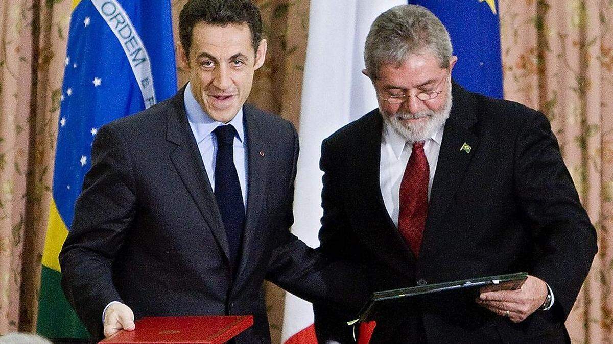 Sarkozy und Lula da Silva, 2008