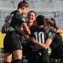 Die Sturm-Damen jubeln über den Finaleinzug im ÖFB Ladies Cup.